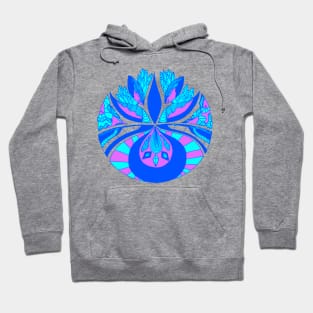 Blue Abstract Motif Hoodie